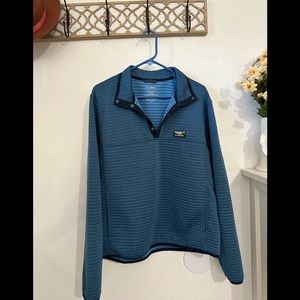 L.L Bean Slightly Fitted Pullover Blue Textured Men’s size L Reg